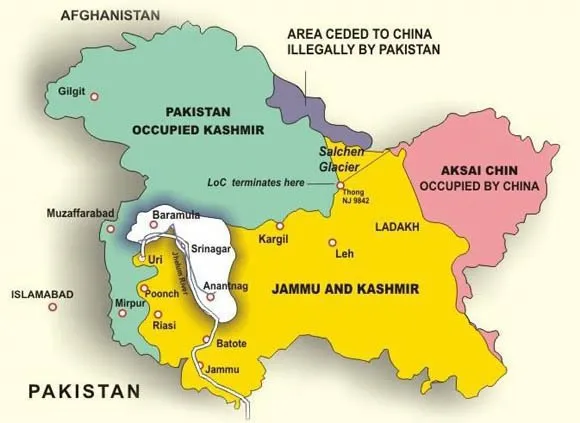 UNION HOME MINISTRY RELEASED NEW INDIA MAP